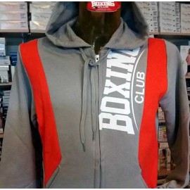 Felpa uomo BoxingClub con stampa logo, bande, tasche e cappuccio