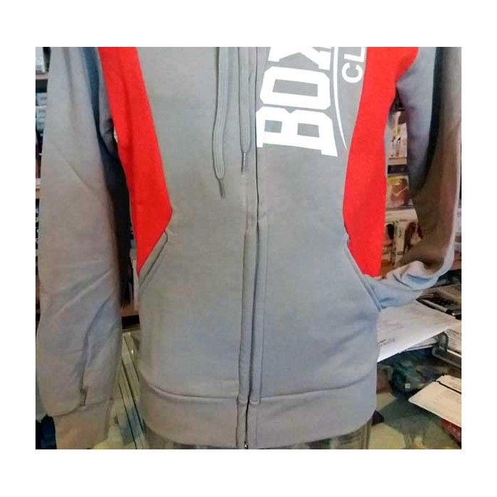 Felpa uomo BoxingClub con stampa logo, bande, tasche e cappuccio