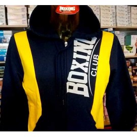 Felpa uomo BoxingClub con stampa logo, bande, tasche e cappuccio