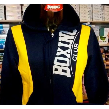 Felpa uomo BoxingClub con stampa logo, bande, tasche e cappuccio