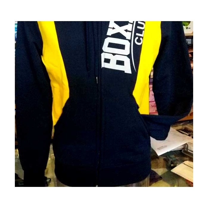 Felpa uomo BoxingClub con stampa logo, bande, tasche e cappuccio