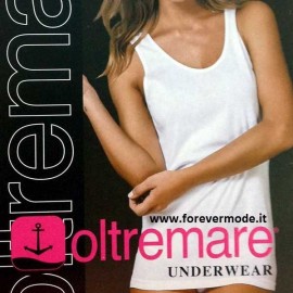 4 Canottiere donna Oltremare a spalla larga in fresco cotone