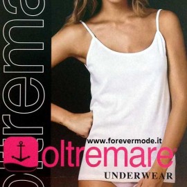 4 Canottiere donna Oltremare a spalla stretta in fresco cotone 2