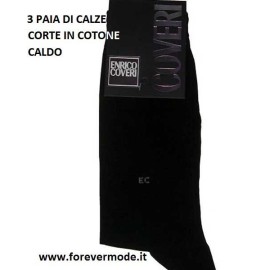 3 Paia Calze uomo Coveri corte in caldo cotone invernale