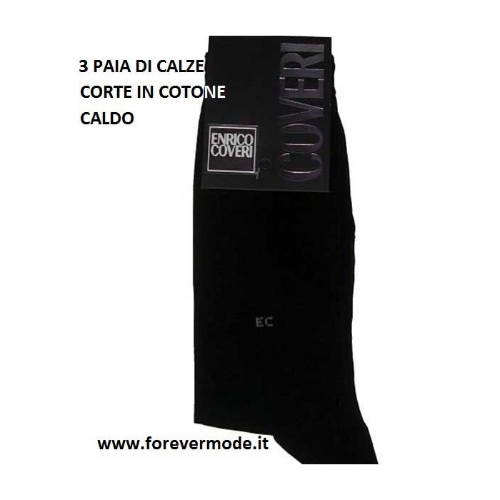 3 Paia Calze uomo Coveri corte in caldo cotone invernale