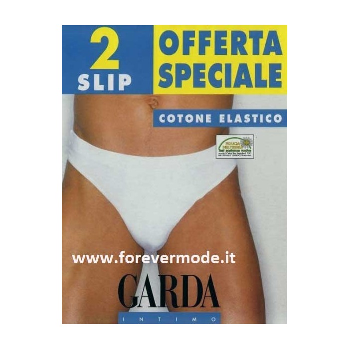 2 Slip da uomo Garda in leggero cotone elasticizzato con elastico interno