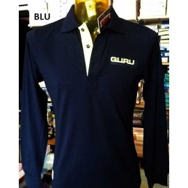 Polo uomo Guru con logo frontale e stampa sul collo fluo 2
