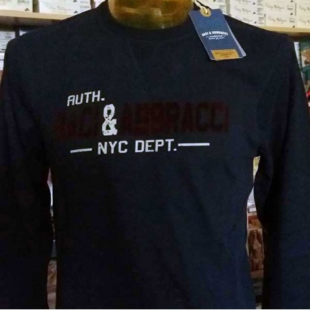 T-shirt uomo Baci & Abbracci manica lunga a girocollo in cotone con stampa logo