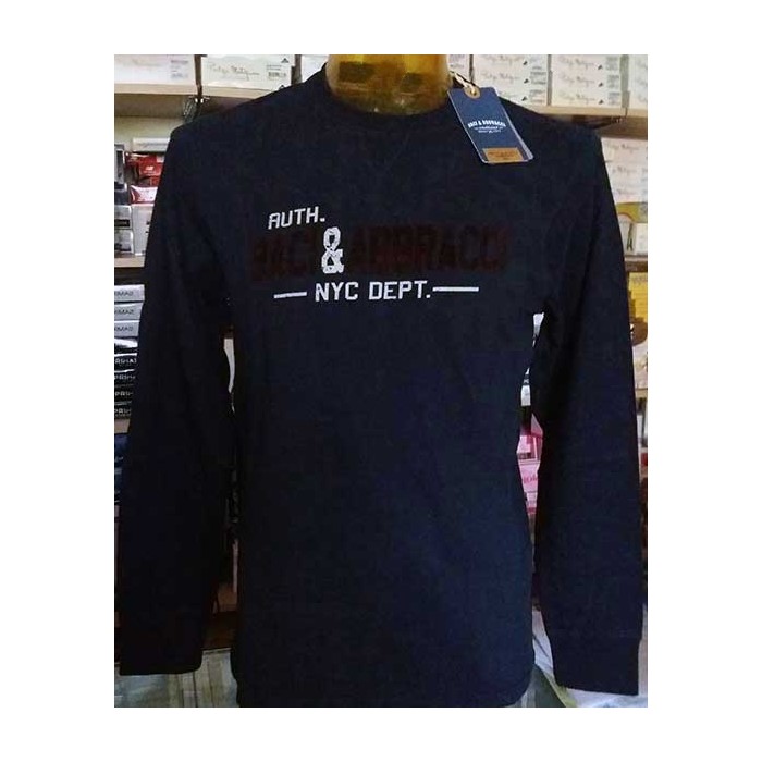 T-shirt uomo Baci & Abbracci manica lunga a girocollo in cotone con stampa logo