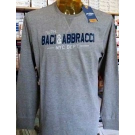 T-shirt uomo Baci & Abbracci manica lunga a girocollo in cotone con stampa logo 2