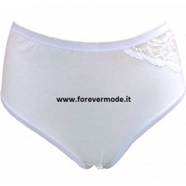 6 Slip culotte da donna Elleci classiche a vita alta in cotone con pizzo