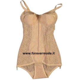 Body donna Rita guepiere modellatore in pizzo con cerniera