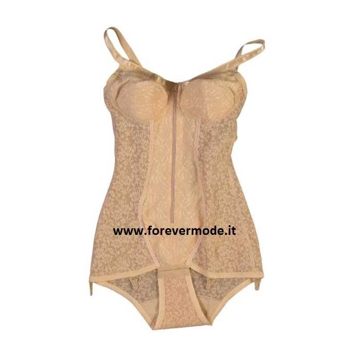 Body donna Rita guepiere modellatore in pizzo con cerniera