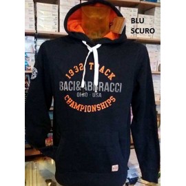 Felpa uomo Baci & Abbracci con logo stampato tasche e cappuccio 2