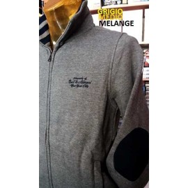 Felpa uomo Baci & Abbracci con logo ricamato e toppe sui gomiti 2