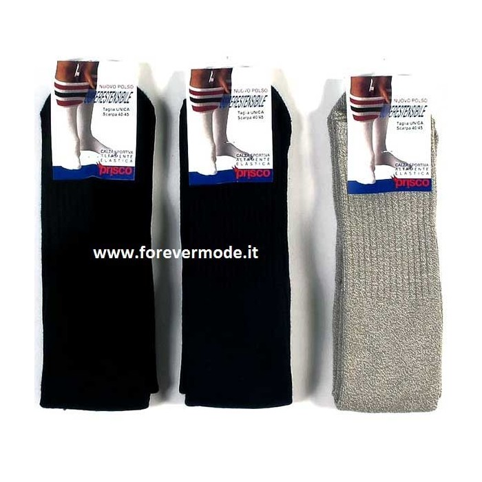 6 Paia Calze uomo Prisco corte in cotone spugna comfort
