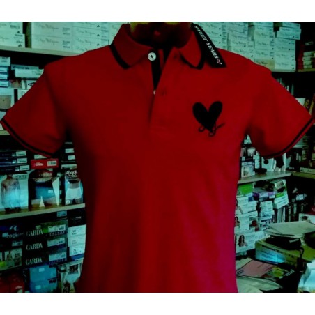 Polo uomo Sweet Years manica corta con logo e stampa sul collo