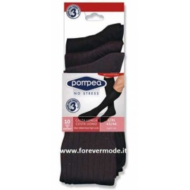 3 Paia Calze uomo Pompea lunghe in microfibra a coste medie