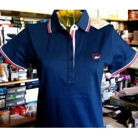 Polo donna Baci & Abbracci con logo ricamato e stampa sul collo