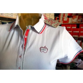 Polo donna Baci & Abbracci con logo ricamato e stampa sul collo 2