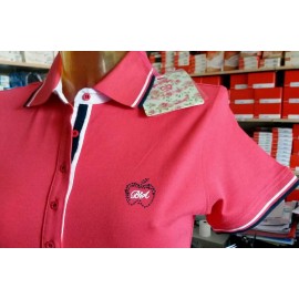 Polo donna Baci & Abbracci con logo ricamato e stampa sul collo 2