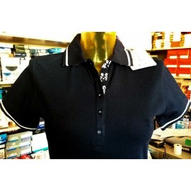 Polo donna Baci & Abbracci con logo ricamato e stampa sul collo 2