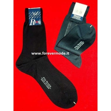 6 Calze uomo Rossi corte in filo di scozia, liscie e resistenti