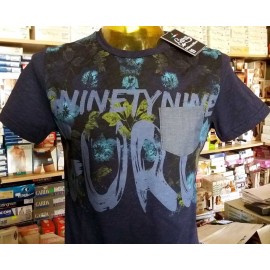 T-shirt uomo Guru manica corta a girocollo in cotone con stampa floreale e logo