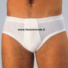 3 Slip uomo Henri midi in cotone con elastico interno ed apertura frontale