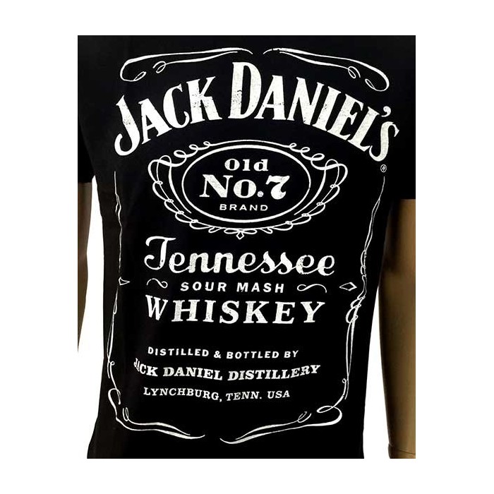 T-shirt uomo Jack Daniel's manica corta a girocollo in cotone con stampa logo