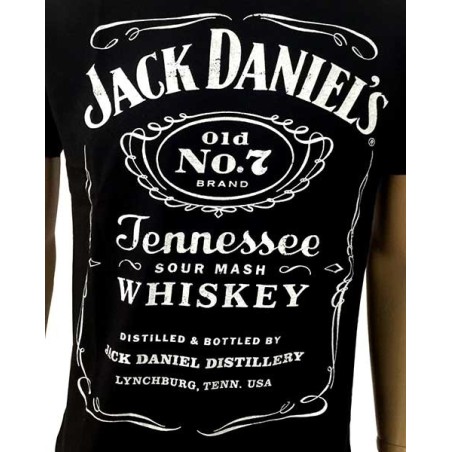 T-shirt uomo Jack Daniel's manica corta a girocollo in cotone con stampa logo