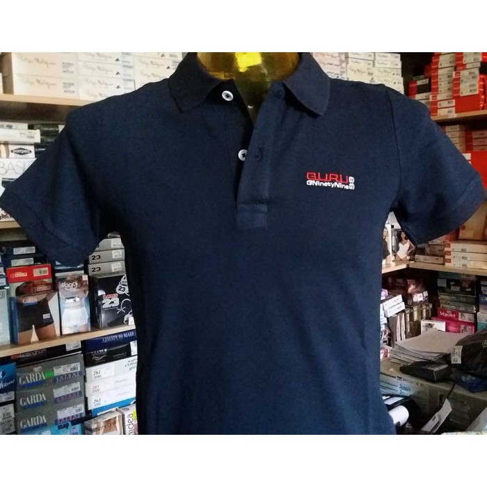 Polo uomo Guru con logo frontale ricamato e stampa sul collo