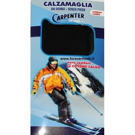 Calzamaglia uomo Carpenter lunga in caldo cotone felpato senza piede