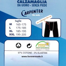 Calzamaglia uomo Carpenter lunga in caldo cotone felpato senza piede 2