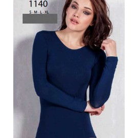 Maglia donna Egi esternabile girocollo manica lunga in modal