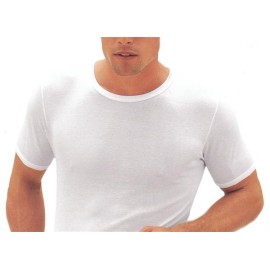 T-Shirt uomo Filam manica corta a girocollo in cotone a costina fine