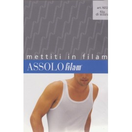 Canottiera uomo Filam a spalla larga in morbido filo di scozia liscio