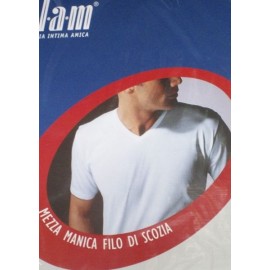 T-Shirt uomo Filam a manica corta in filoscozia con scollo a V