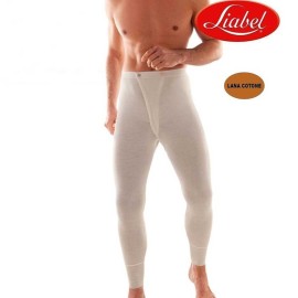 Mutanda uomo Liabel a gamba lunga in lana e cotone con apertura