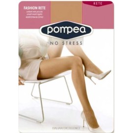 3 Collant donna Pompea in microrete con tassello in cotone