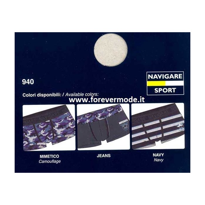 6 Boxer uomo Navigare in cotone elasticizzato fantasia con elastico loggato