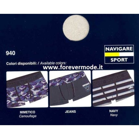 6 Boxer uomo Navigare in cotone elasticizzato fantasia con elastico loggato