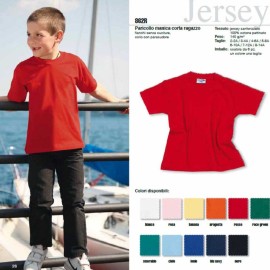 Maglia bambino Effepi manica corta girocollo in cotone pettinato