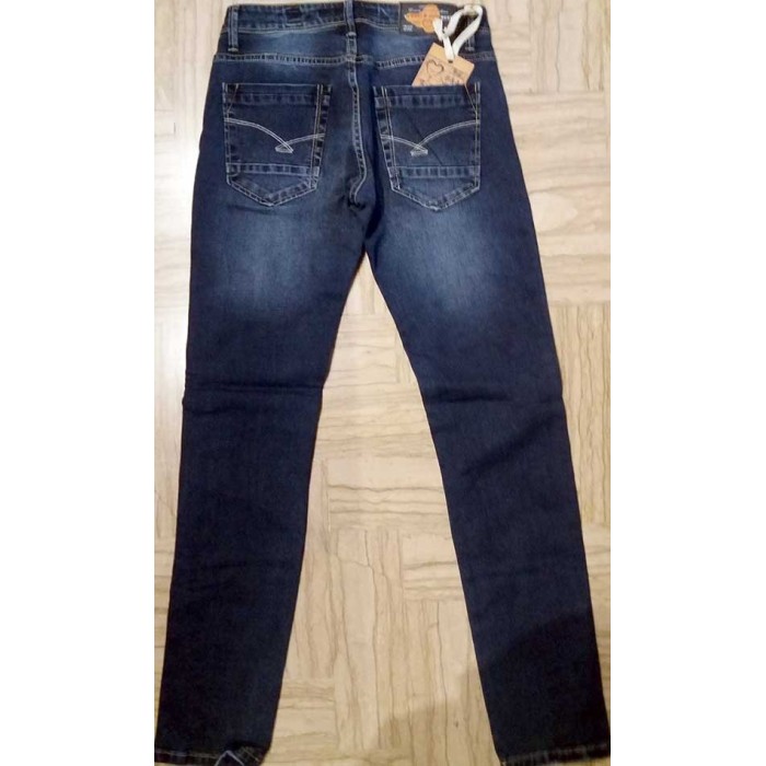 Jeans uomo Baci & Abbracci in cotone elasticizzato con sbiaditure