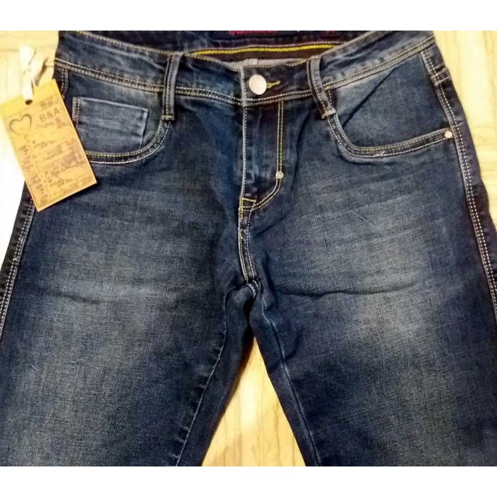 Jeans uomo Baci & Abbracci in cotone elasticizzato con sbiaditure