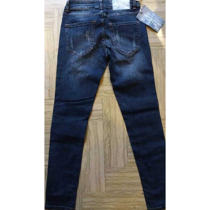 Jeans donna Baci & Abbracci elasticizzato slim con applicazioni perle