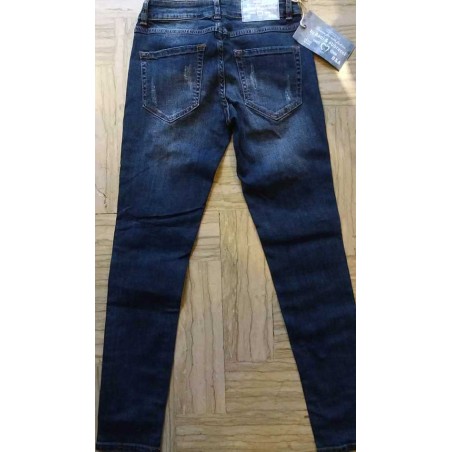 Jeans donna Baci & Abbracci elasticizzato slim con applicazioni perle Jeans donna Baci & Abbracci elasticizzato slim con applicazioni perle