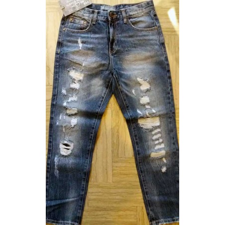 Jeans uomo Baci & Abbracci moda con rotture foderate e sbiaditure Jeans uomo Baci & Abbracci moda con rotture foderate e sbiaditure