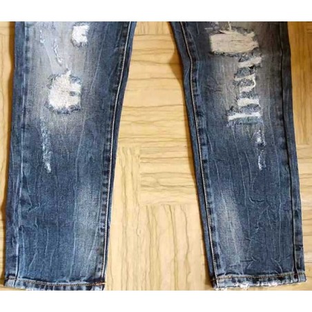 Jeans uomo Baci & Abbracci moda con rotture foderate e sbiaditure Jeans uomo Baci & Abbracci moda con rotture foderate e sbiaditure