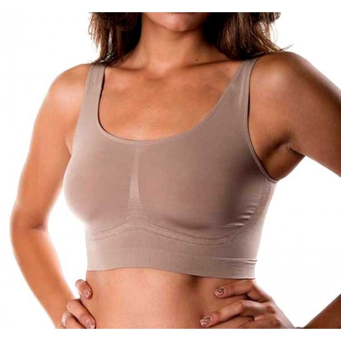 Brassiere donna C&C contenitiva senza cuciture, riduce 1 taglia